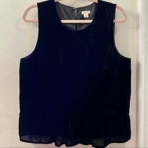 J. Crew Velvet Top
